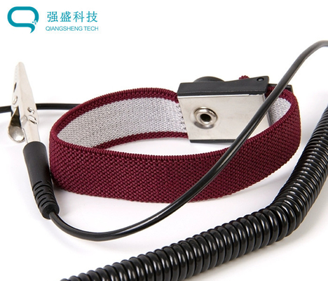 Rose Red ESD Wrist Straps Used For Grounding in lab